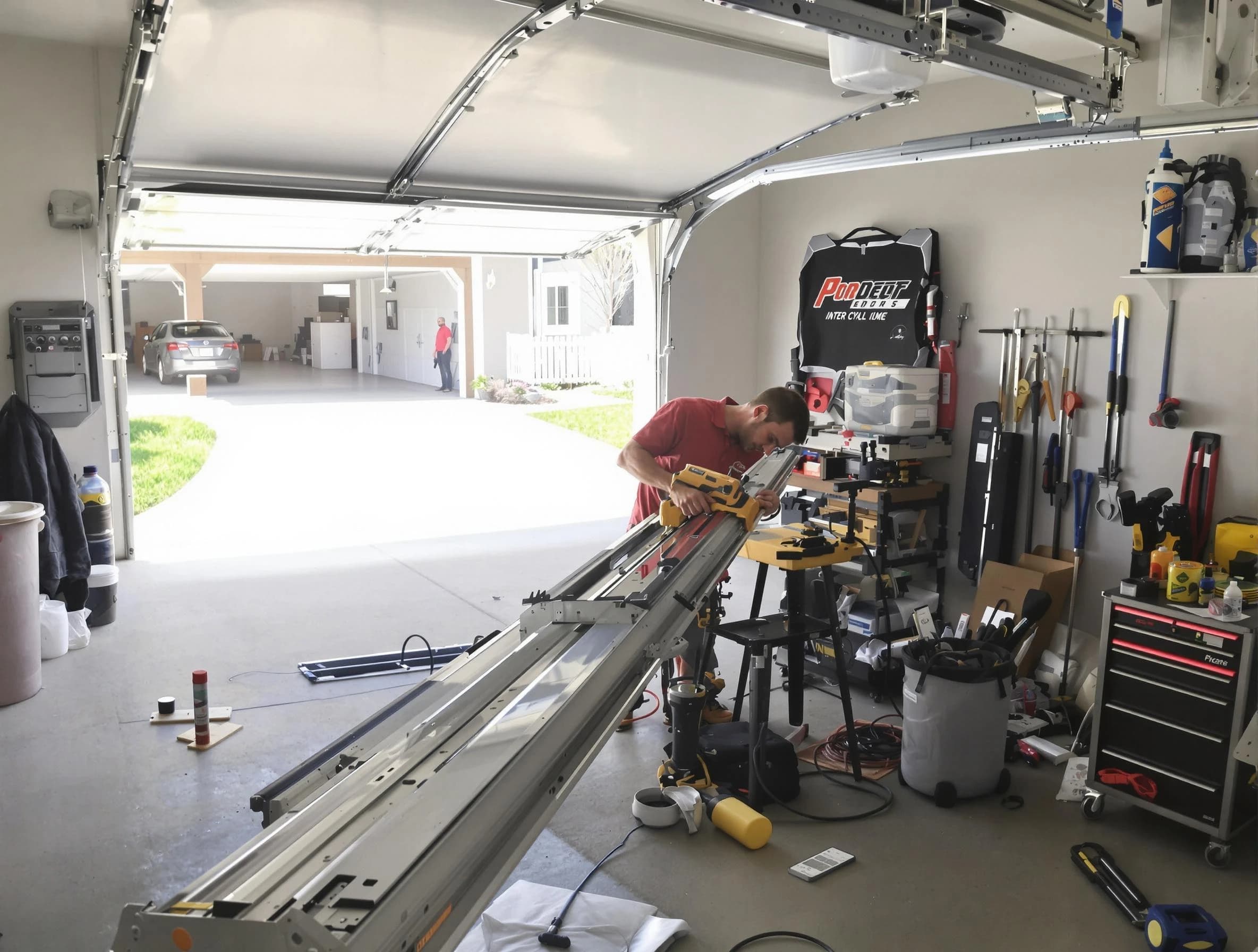 Wakefield Garage Door Repair expert performing track repair in Wakefield