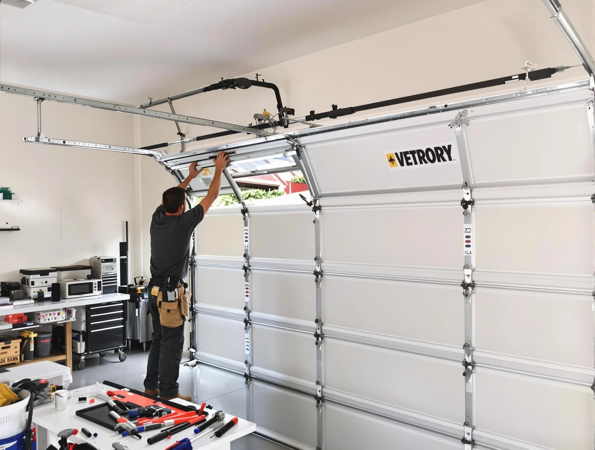 Wakefield Garage Door Repair technician performing section replacement in Wakefield