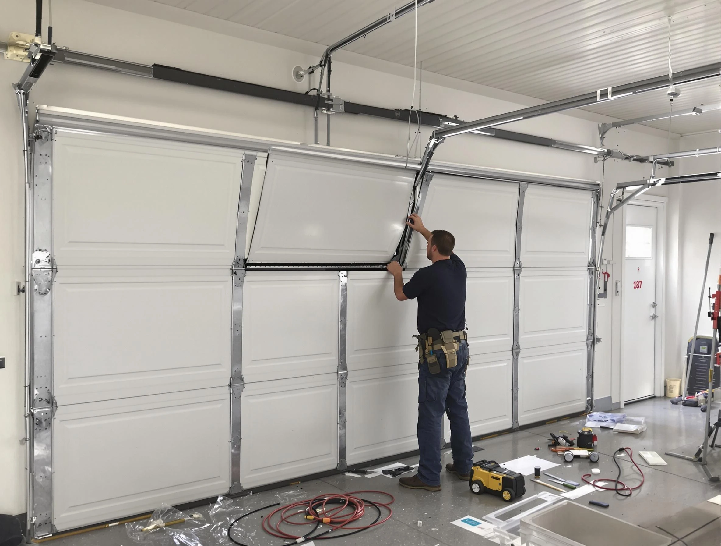 Garage Door Section Replacement in Wakefield