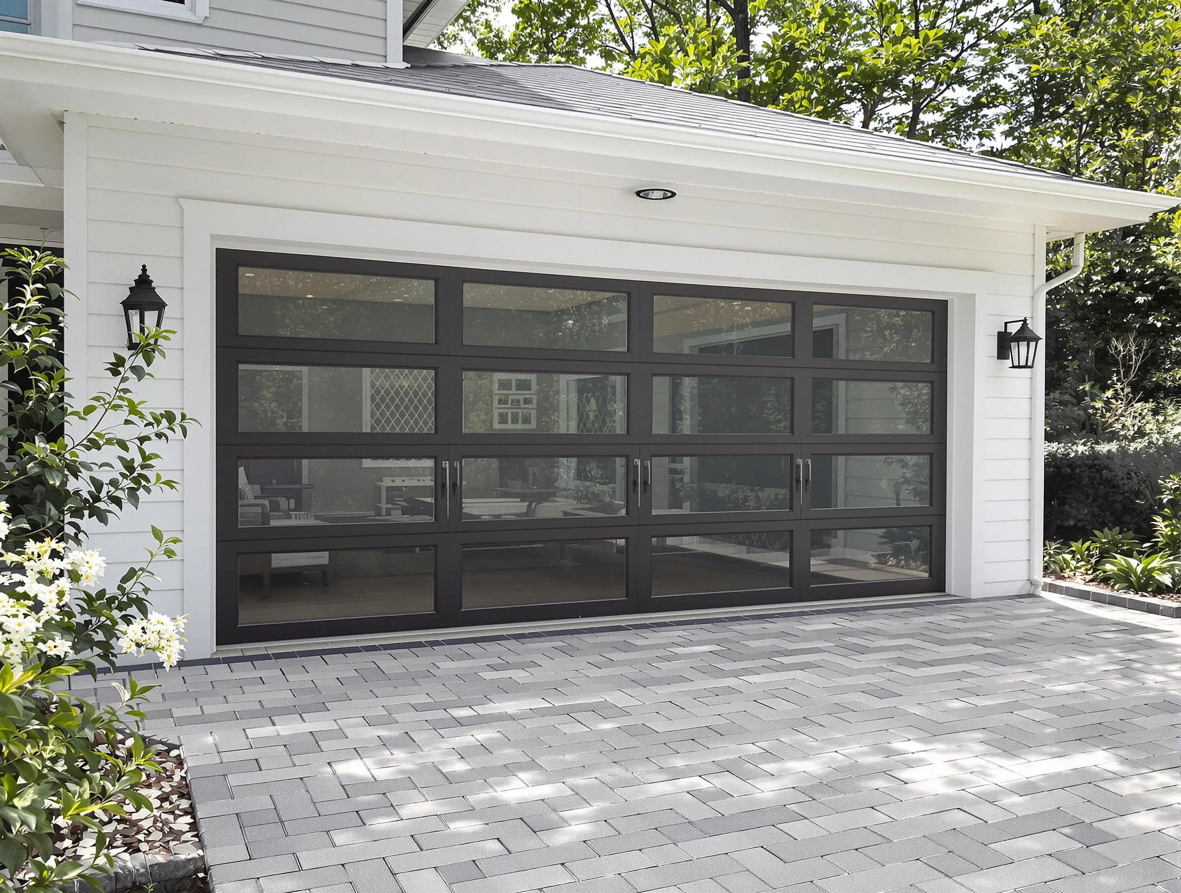 Wakefield Garage Door Repair design specialist presenting custom garage door options to Wakefield homeowner