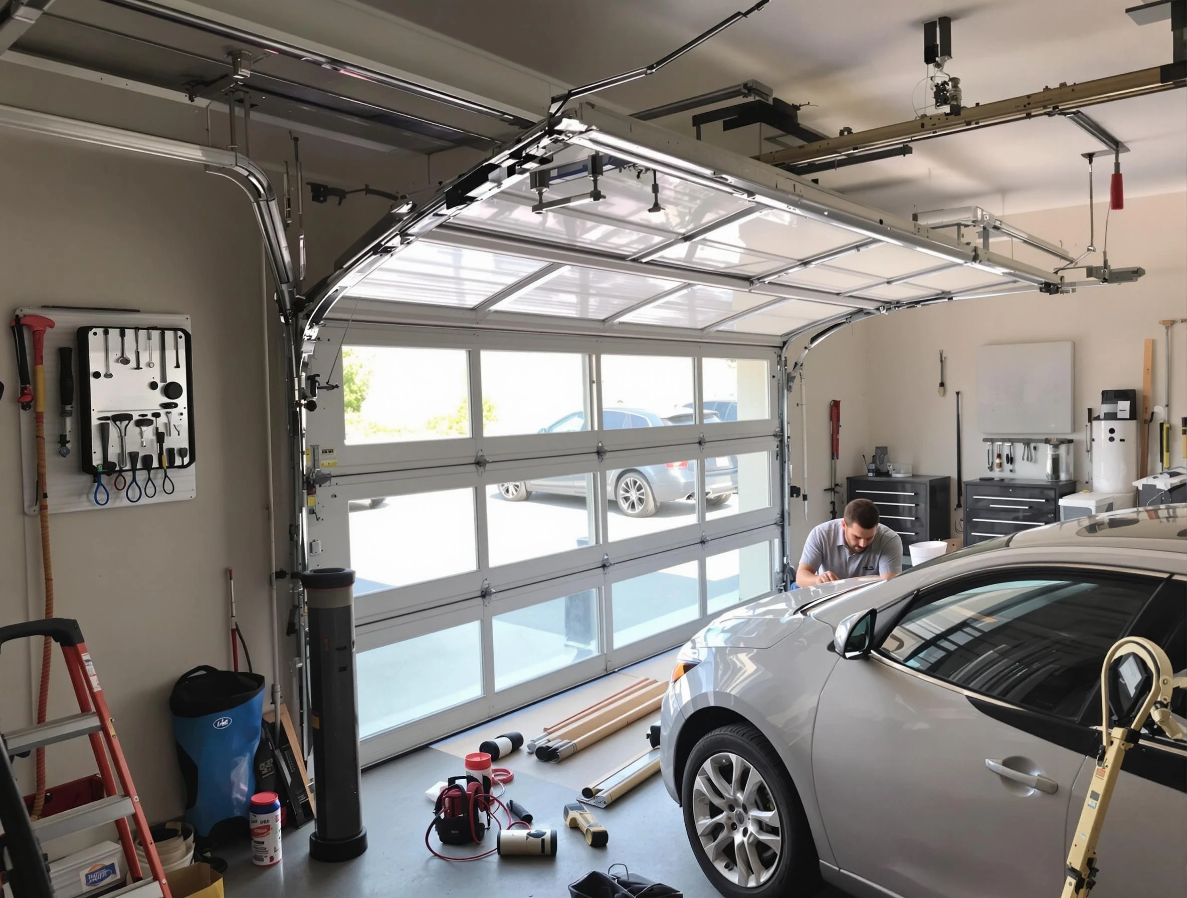 Garage door noise reduction service by Wakefield Garage Door Repair in Wakefield